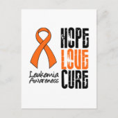 Leukemia Love Cure Ribbon Briefkaart (Voorkant)