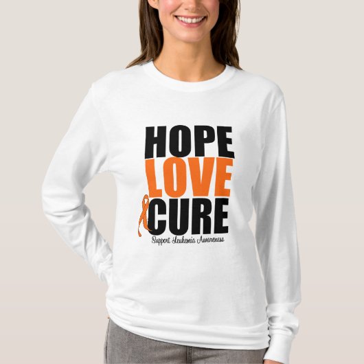 Leukemia Love Cure T-shirt (Voorkant)