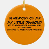 Leukemia Memorial gedicht Keramisch Ornament (Achterkant)