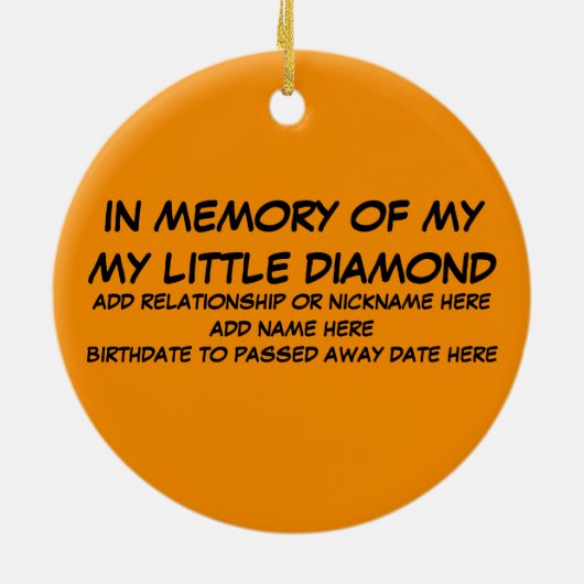 Leukemia Memorial gedicht Keramisch Ornament (Achterkant)