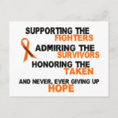 LEUKEMIA ondersteuning van de ontvankelijkheid voo Briefkaart (Voorkant)