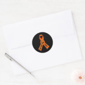 Leukemia Ribbon Orange Awareness I Blood Cancer  Ronde Sticker (Envelop)