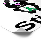 Leukemia Stinks Skunk Awareness Design Poster (Hoek)