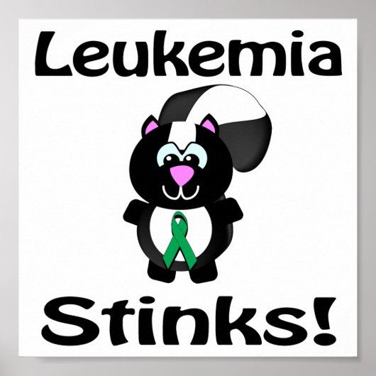 Leukemia Stinks Skunk Awareness Design Poster (Voorkant)