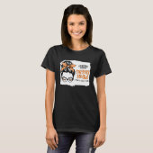 Leukemia Support Squad Messy Bun for Mom Sister Be T-shirt (Voorkant volledig)