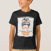 Leukemia Warrior Awareness Support Message Bun for T-shirt (Voorkant)