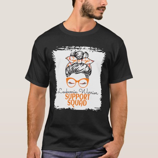Leukemia Warrior Awareness Support Message Bun for T-shirt (Voorkant)