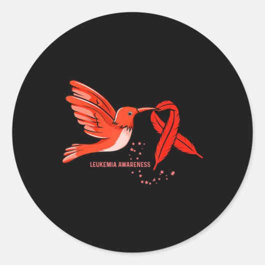 Leukemia Warrior Leukemia Awareness Ronde Sticker (Voorkant)