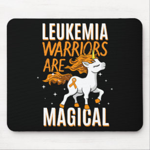 Leukemia Warrior Magical Unicorn Orange Ribbon Hem Muismat