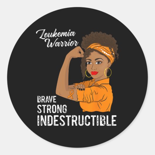 Leukemie Aankomst of niet-destructieve kanker Over Ronde Sticker (Voorkant)