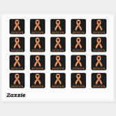 Leukemie Advocate Black Square Sticker (Vel)
