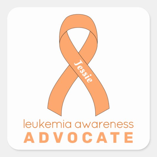 Leukemie Advocate White Square Sticker (Voorkant)