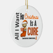 Leukemie Alles wat ik wil voor kerstversieringen Keramisch Ornament (Rechts)