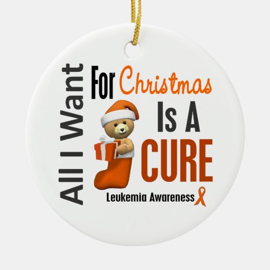 Leukemie Alles wat ik wil voor kerstversieringen Keramisch Ornament (Voorkant)