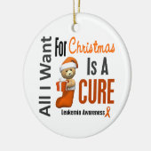 Leukemie Alles wat ik wil voor kerstversieringen Keramisch Ornament (Links)