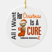 Leukemie Alles wat ik wil voor kerstversieringen Keramisch Ornament (Achterkant)