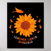 Leukemie Awareness Bloemen Gift Leukemie Poster (Voorkant)