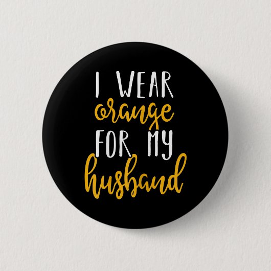 Leukemie Awareness Design Gift voor echtgenoot ond Ronde Button 5,7 Cm (Voorkant)