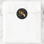 Leukemie awareness flower ronde sticker (Tas)