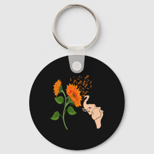 Leukemie awareness flower sleutelhanger
