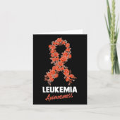 Leukemie Awareness Ribbon 2 Kaart (Voorkant)