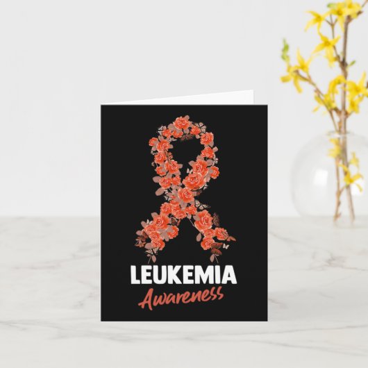 Leukemie Awareness Ribbon 2 Kaart (Gele Bloem)