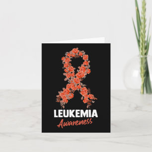 Leukemie Awareness Ribbon 2 Kaart