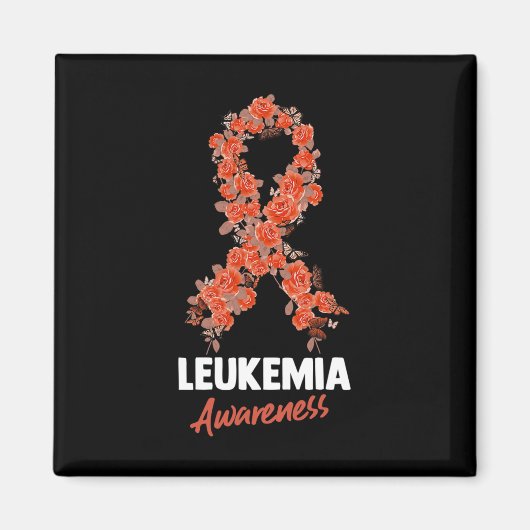 Leukemie Awareness Ribbon 2 Magneet (Voorkant)