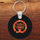 Leukemie Awareness Ribbon Support Squad Sleutelhanger (Voorkant)