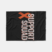 Leukemie Awareness Support Squad Comfort Kleuren e Fleece Deken (Voorkant (Horizontaal))
