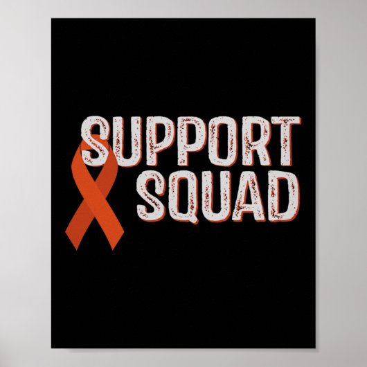 Leukemie Awareness Support Squad Comfort Kleuren e Poster (Voorkant)