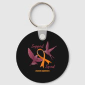 Leukemie Awareness Warrior Survivor Support Squad Sleutelhanger (Voorkant)
