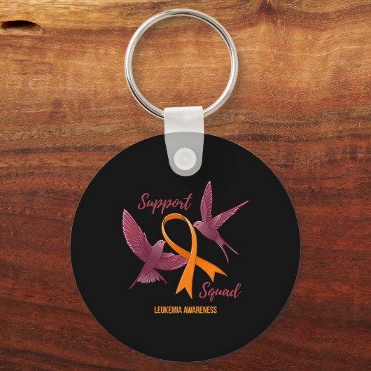Leukemie Awareness Warrior Survivor Support Squad Sleutelhanger (Voorkant)