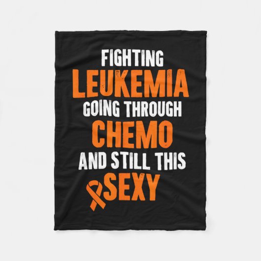 Leukemie bestrijden chemo en grappige kankerquote  fleece deken (Voorkant)