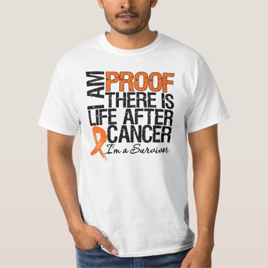 Leukemie Bewijs van bestaan na kanker T-shirt (Voorkant)