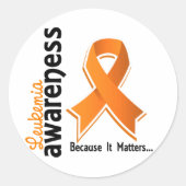 Leukemie Bewustheid 5 Ronde Sticker (Voorkant)