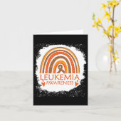 Leukemie Bewustheid Bleken regenboogribbel Oranje  Kaart (Gele Bloem)