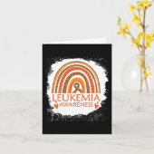Leukemie Bewustheid Bleken regenboogribbel Oranje  Kaart (Gele Bloem)