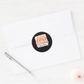 Leukemie Bewustheid Bleken regenboogribbel Oranje  Ronde Sticker (Envelop)
