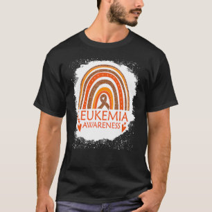 Leukemie Bewustheid Bleken regenboogribbel Oranje T-shirt