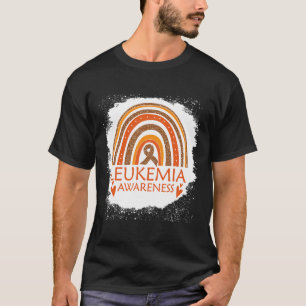 Leukemie Bewustheid Bleken regenboogribbel Oranje  T-shirt