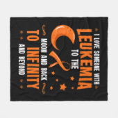 Leukemie Bewustheid Bloedkanker Beenmerg Gift Fleece Deken (Voorkant (Horizontaal))