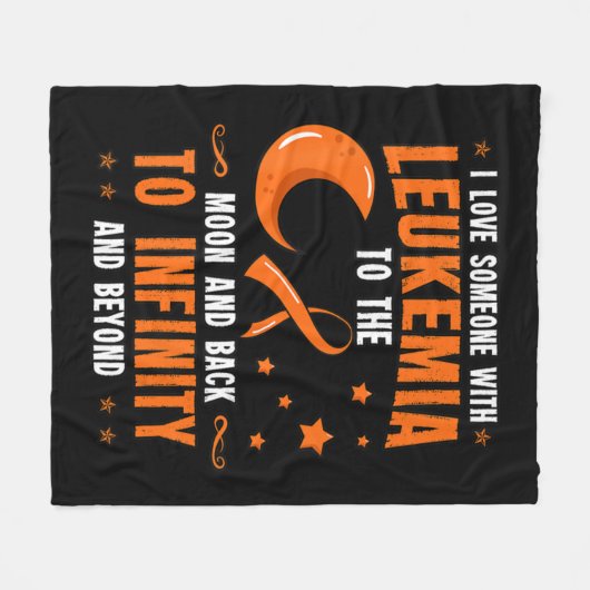 Leukemie Bewustheid Bloedkanker Beenmerg Gift Fleece Deken (Voorkant (Horizontaal))