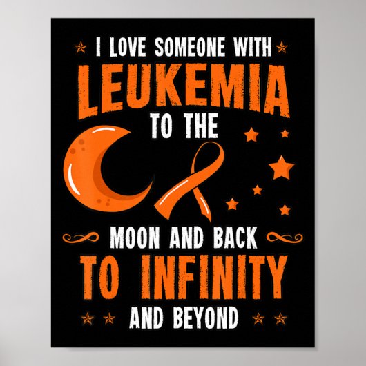 Leukemie Bewustheid Bloedkanker Beenmerg Gift Poster (Voorkant)