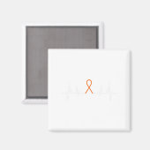 Leukemie Bewustheid Bloedkanker Oranje Lint Magneet (Voorkant / Achterkant)