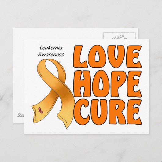 Leukemie Bewustheid Briefkaart (Voorkant / Achterkant)