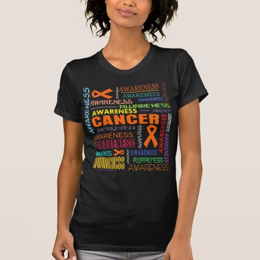 Leukemie Bewustheid Collage T-shirt (Voorkant)