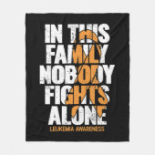 Leukemie Bewustheid Familie steunt Leukemie Awaren Fleece Deken (Voorkant)