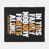 Leukemie Bewustheid Familie steunt Leukemie Awaren Fleece Deken (Voorkant (Horizontaal))