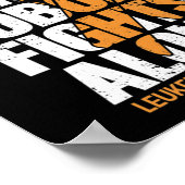 Leukemie Bewustheid Familie steunt Leukemie Awaren Poster (Hoek)